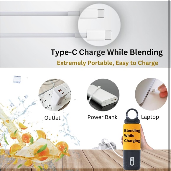 PopBabies Portable Blender for Shakes and Smoothies- Blue - Picture 9 of 11